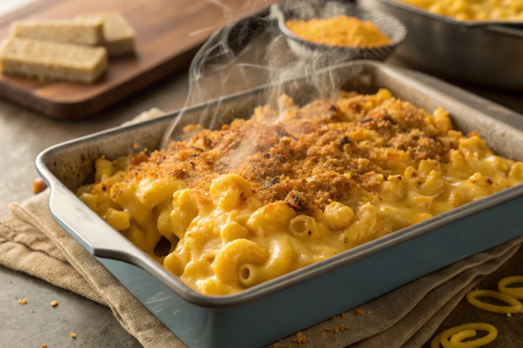 Chick-fil-A Mac and Cheese Recipe Made Easy, with Sharp Cheddar Cheese, Elbow Macaroni, Breadcrumbs