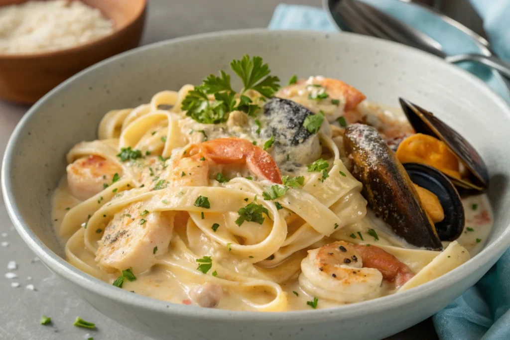 Creamy Mixed Seafood Pasta