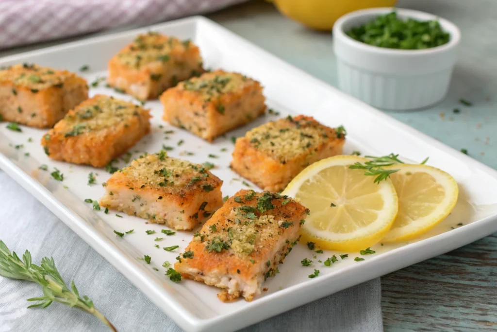 Crispy Lemon Herb Salmon Bites recipe 3