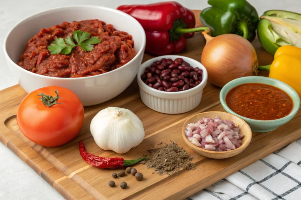 Spicy Beef and Enchilada Sauce Chili