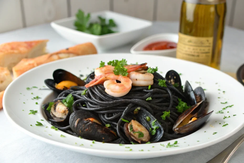 squid ink seafood pasta recipe