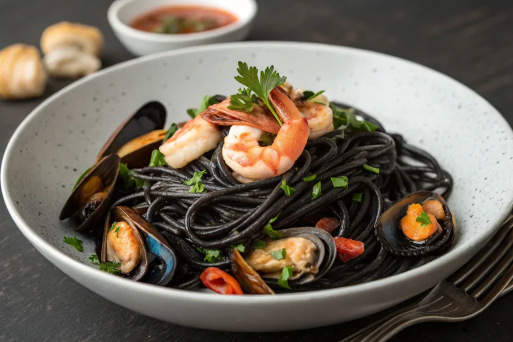 squid ink seafood pasta recipe