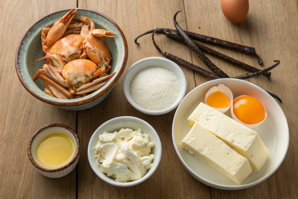 Crab Brulee Recipe ingredients