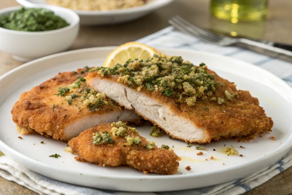 Crispy Wild Turkey Schnitzel with Herb Crumb