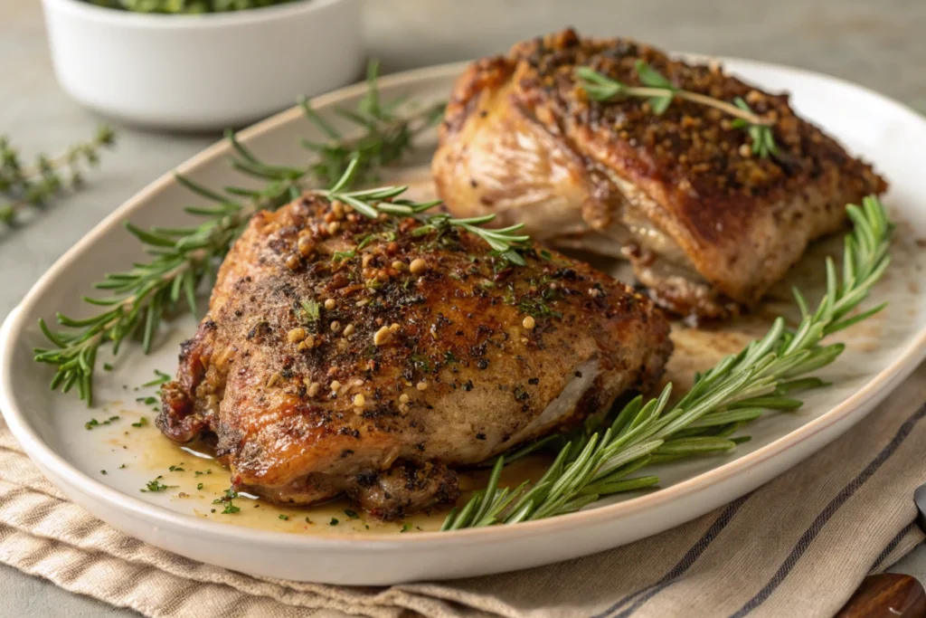 Herb-Crusted Roasted Wild Turkey Thighs